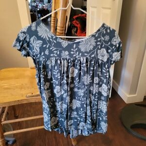 Women's Sonoma short sleeve floral flared top
